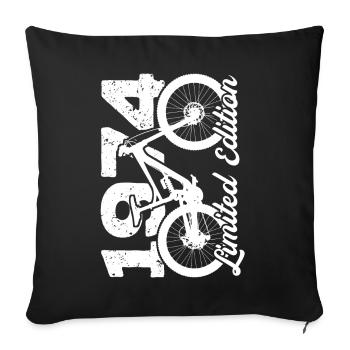 1974 Édition limitée VTT Bike Bike Bike - Housse de coussin décorative 45 x 45 cm - noir - Devant