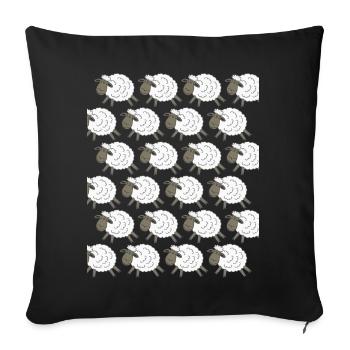 Sheep Sheep - Sofa pillowcase 17,3'' x 17,3'' (45 x 45 cm) - black - Front