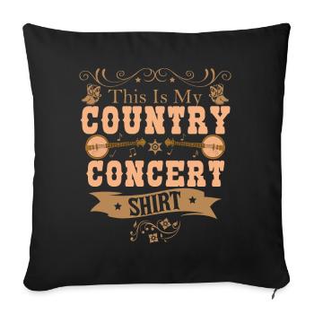This Is My Country Concert Shirt - Sofa pillowcase 17,3'' x 17,3'' (45 x 45 cm) - black - Front