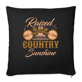 Raised On Country Sunshine - Sofa pillowcase 17,3'' x 17,3'' (45 x 45 cm) - black - Front