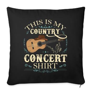 Country Concert Outfit Guitar - Sofa pillowcase 17,3'' x 17,3'' (45 x 45 cm) - black - Front