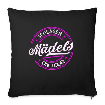 Schlager Mädels On Tour Schlagermusik Party - Sofakissenbezug 45 x 45 cm - Schwarz - Vorne