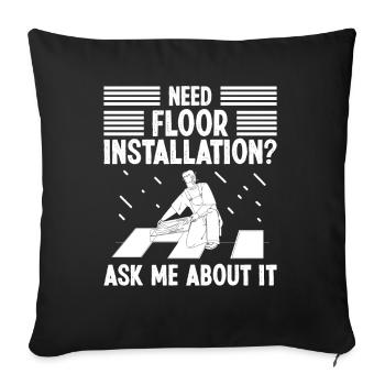 Floor installation for Men - Sofakissenbezug 45 x 45 cm - Schwarz - Vorne