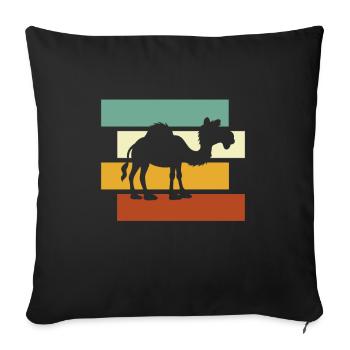 Camel Retro - Sofa pillowcase 17,3'' x 17,3'' (45 x 45 cm) - black - Front