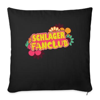 Schlager Fanclub Schlagermusik Schlagerparty - Sofakissenbezug 45 x 45 cm - Schwarz - Vorne