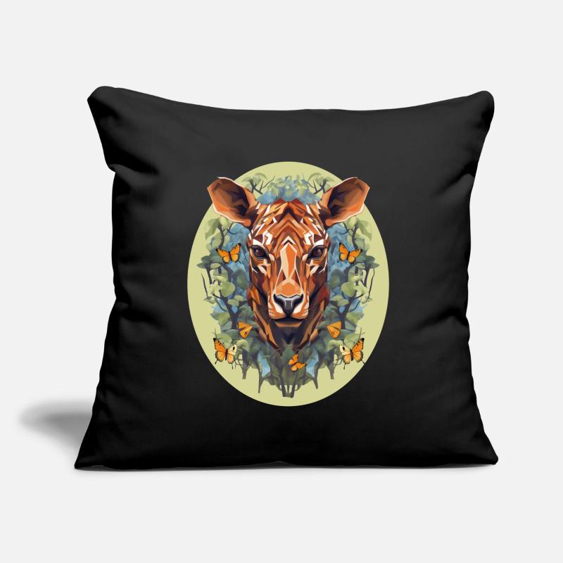 Polygone Art Deer Boho Housse de coussin décorative 45 x 45 cm