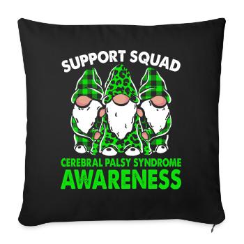 Support Squad Cerebral palsy syndrome - Sofa pillowcase 17,3'' x 17,3'' (45 x 45 cm) - black - Front