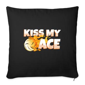 Kiss my ace volleyball - Sofakissenbezug 45 x 45 cm - Schwarz - Vorne