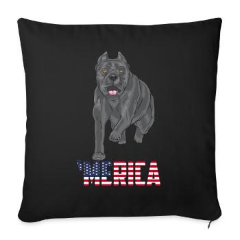 Cane Corso Merica - Sofakissenbezug 45 x 45 cm - Schwarz - Vorne