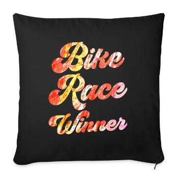 Winner of the cycling race Cyclist Cycling race - Sofa pillowcase 17,3'' x 17,3'' (45 x 45 cm) - black - Front