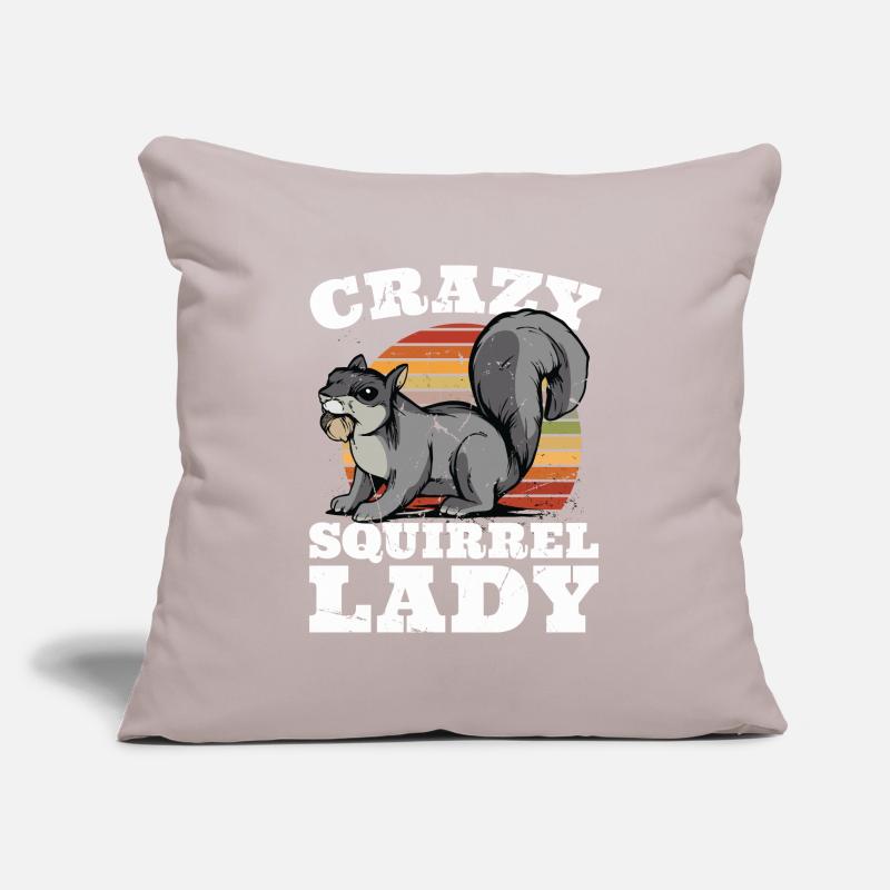 Crazy Squirrel Lady Squirrel Fox Squirrel Sofa pillowcase 17,3'' x 17,3'' (45 x 45 cm)