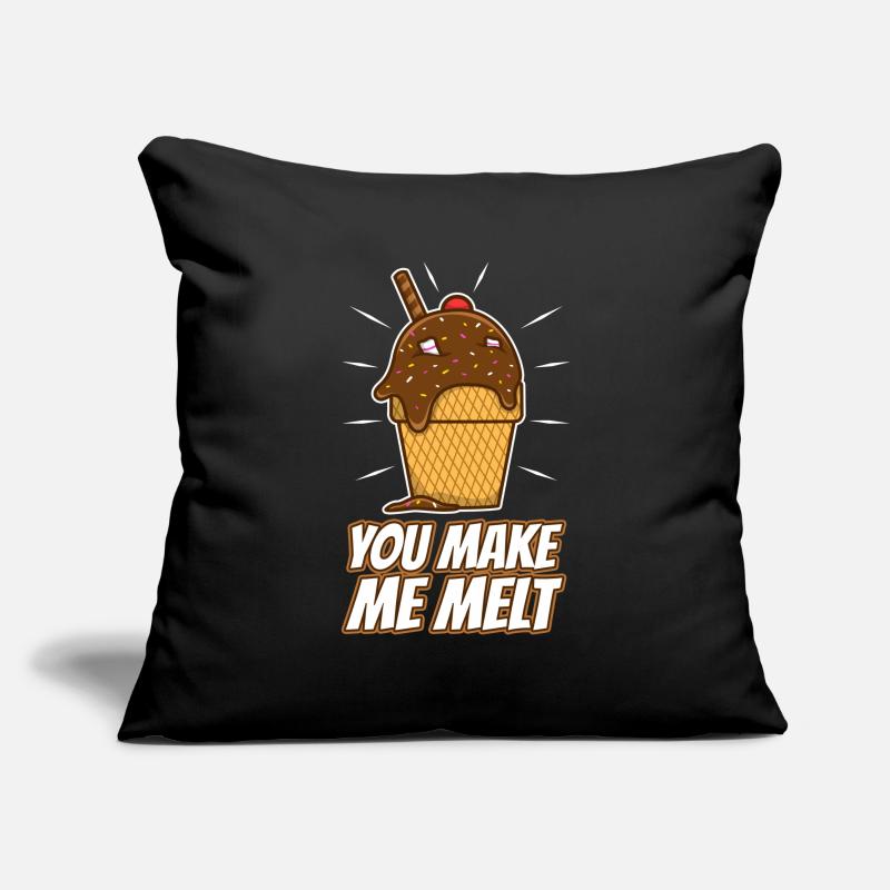 You make me melt, Eiscreme Sofakissenbezug 45 x 45 cm