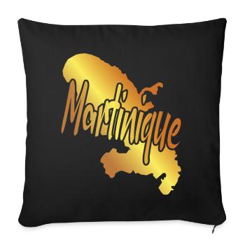 belle idée de Cadeau Original de la Martinique - Housse de coussin décorative 45 x 45 cm - noir - Devant