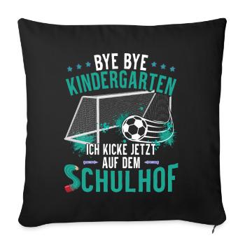 Inscription au football enfant de première année 2023 - Housse de coussin décorative 45 x 45 cm - noir - Devant
