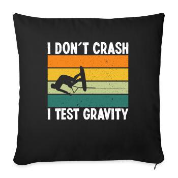 Water Skiing Wakeboarder - Sofa pillowcase 17,3'' x 17,3'' (45 x 45 cm) - black - Front