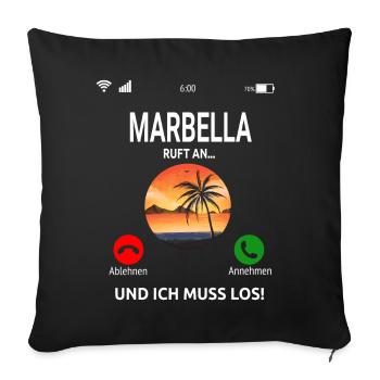 Marbella Andalusien Spanien Costa Del Sol Idee - Sofakissenbezug 45 x 45 cm - Schwarz - Vorne