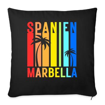 Marbella Andalusien Spanien Costa Del Sol Idee - Sofakissenbezug 45 x 45 cm - Schwarz - Vorne