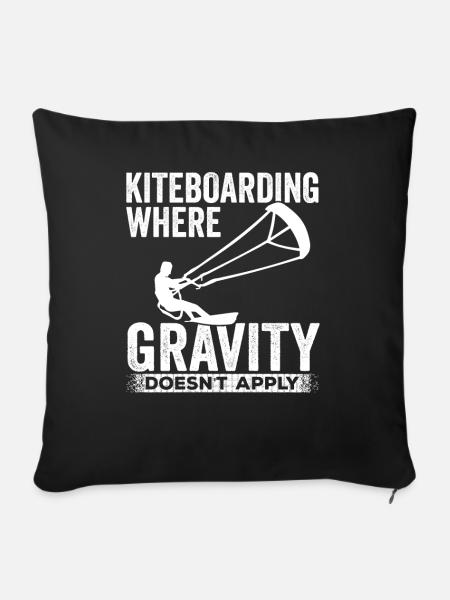Kiteboarding Experte Kiteboarder Kitesurfer - Sofakissenbezug 45 x 45 cm - Schwarz