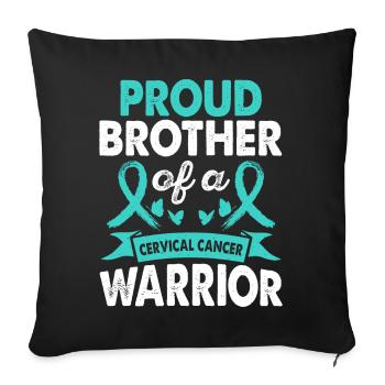 Brother of the - Sofa pillowcase 17,3'' x 17,3'' (45 x 45 cm) - black - Front