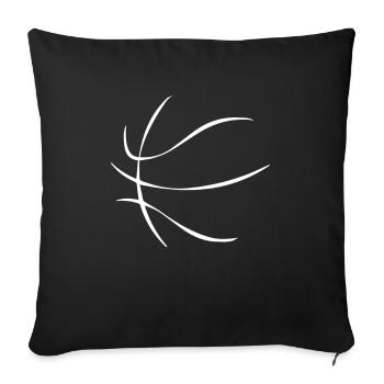 Basketball Silhouette Drawing - Sofa pillowcase 17,3'' x 17,3'' (45 x 45 cm) - black - Front