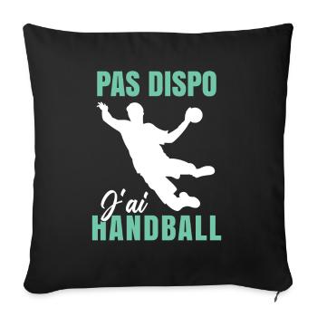 J'ai Handball Humour - Housse de coussin décorative 45 x 45 cm - noir - Devant