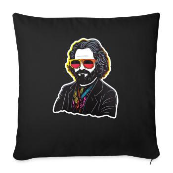 Le communisme a quitté le marxisme Karl Marx - Housse de coussin décorative 45 x 45 cm - noir - Devant