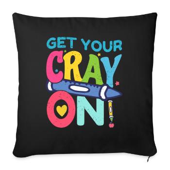 Primary School Teacher Kindergarten Educator - Sofa pillowcase 17,3'' x 17,3'' (45 x 45 cm) - black - Front
