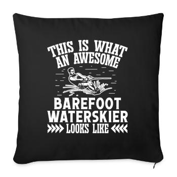 This is what an awesome barefoot - Sofakissenbezug 45 x 45 cm - Schwarz - Vorne