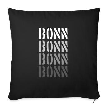 Bonn - Sofa pillowcase 17,3'' x 17,3'' (45 x 45 cm) - black - Front