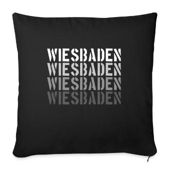 Wiesbaden - Housse de coussin décorative 45 x 45 cm - noir - Devant