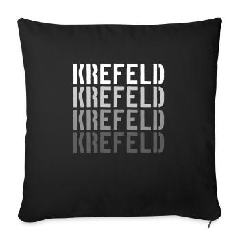 Krefeld - Sofa pillowcase 17,3'' x 17,3'' (45 x 45 cm) - black - Front