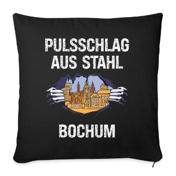 Deep in the West Bochum Pott Coal Ruhr Area Ruhr - Sofa pillowcase 17,3'' x 17,3'' (45 x 45 cm) - black - Front