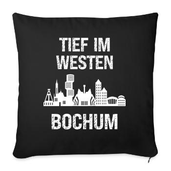 Deep in the West Bochum Pott Coal Ruhr Area Ruhr - Sofa pillowcase 17,3'' x 17,3'' (45 x 45 cm) - black - Front