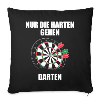 Jeu de fléchettes Tough Go Dart - Housse de coussin décorative 45 x 45 cm - noir - Devant