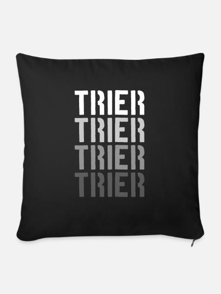 Trier - Sofakissenbezug 45 x 45 cm - Schwarz