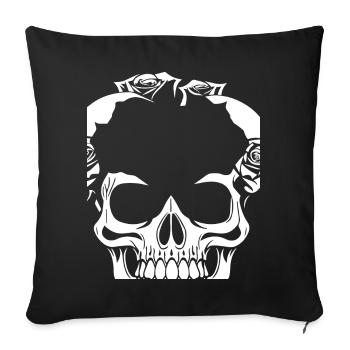 Horror Skull Skull Art Skull Gothic Heavy Metal - Sofa pillowcase 17,3'' x 17,3'' (45 x 45 cm) - black - Front