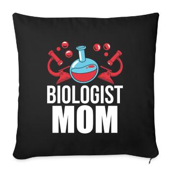 Biologiste Mama Biologie Biologiste Professeur de biologie - Housse de coussin décorative 45 x 45 cm - noir - Devant