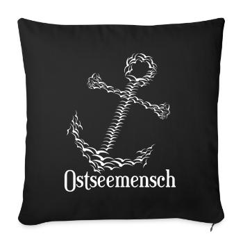Ostseeküste Ostseemensch Möwen Ostsee - Sofakissenbezug 45 x 45 cm - Schwarz - Vorne