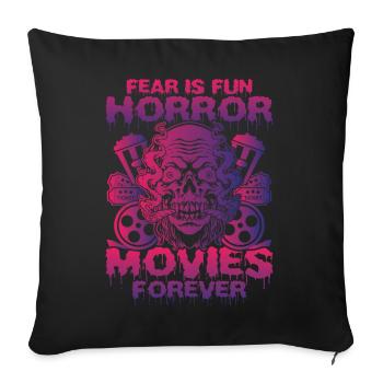 Zombie Horror Horror Film Festival + Halloween - Sofa pillowcase 17,3'' x 17,3'' (45 x 45 cm) - black - Front