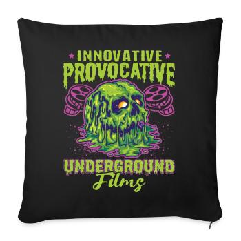 Underground Film, Independent Cinema, Horror - Sofakissenbezug 45 x 45 cm - Schwarz - Vorne