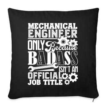Mechanical Engineer Mechanical Engineer Job Title - Sofa pillowcase 17,3'' x 17,3'' (45 x 45 cm) - black - Front