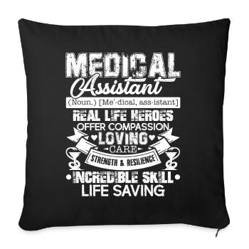 Medical Assistant Medical Assistant Definition - Sofa pillowcase 17,3'' x 17,3'' (45 x 45 cm) - black - Front