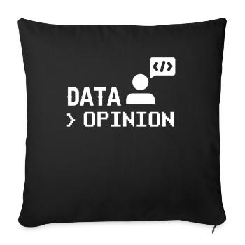 Data > Opinion Programmer Coder Coding Code - Sofa pillowcase 17,3'' x 17,3'' (45 x 45 cm) - black - Front