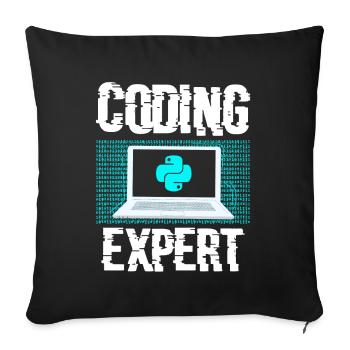 Coding Expert Coder Programming Programmer - Sofa pillowcase 17,3'' x 17,3'' (45 x 45 cm) - black - Front