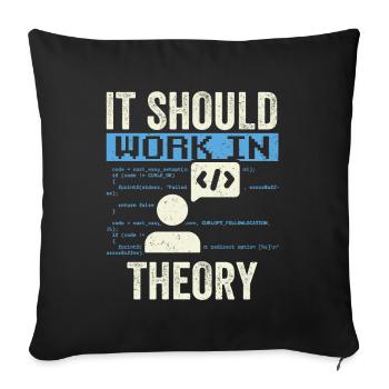 In theory, it should work code coding - Sofa pillowcase 17,3'' x 17,3'' (45 x 45 cm) - black - Front