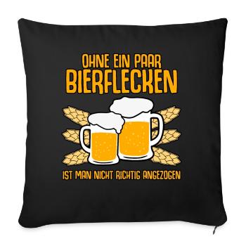 Bier Biergarten Bierfest Bierkrug - Sofakissenbezug 45 x 45 cm - Schwarz - Vorne