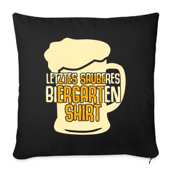 Biergarten - Sofakissenbezug 45 x 45 cm - Schwarz - Vorne