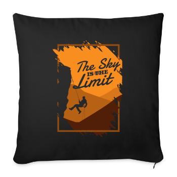 The Sky Is The Limit Alpine Climbing Sport Climbing - Sofa pillowcase 17,3'' x 17,3'' (45 x 45 cm) - black - Front