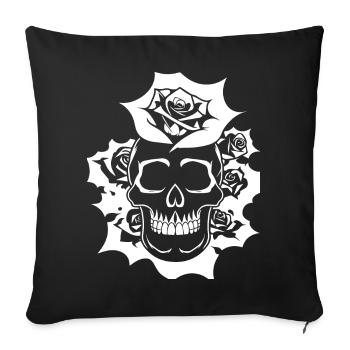 Horror Skull Skull Art Skull Gothic Heavy Metal - Sofa pillowcase 17,3'' x 17,3'' (45 x 45 cm) - black - Front