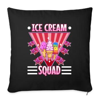 Ice cream squad - Sofakissenbezug 45 x 45 cm - Schwarz - Vorne
